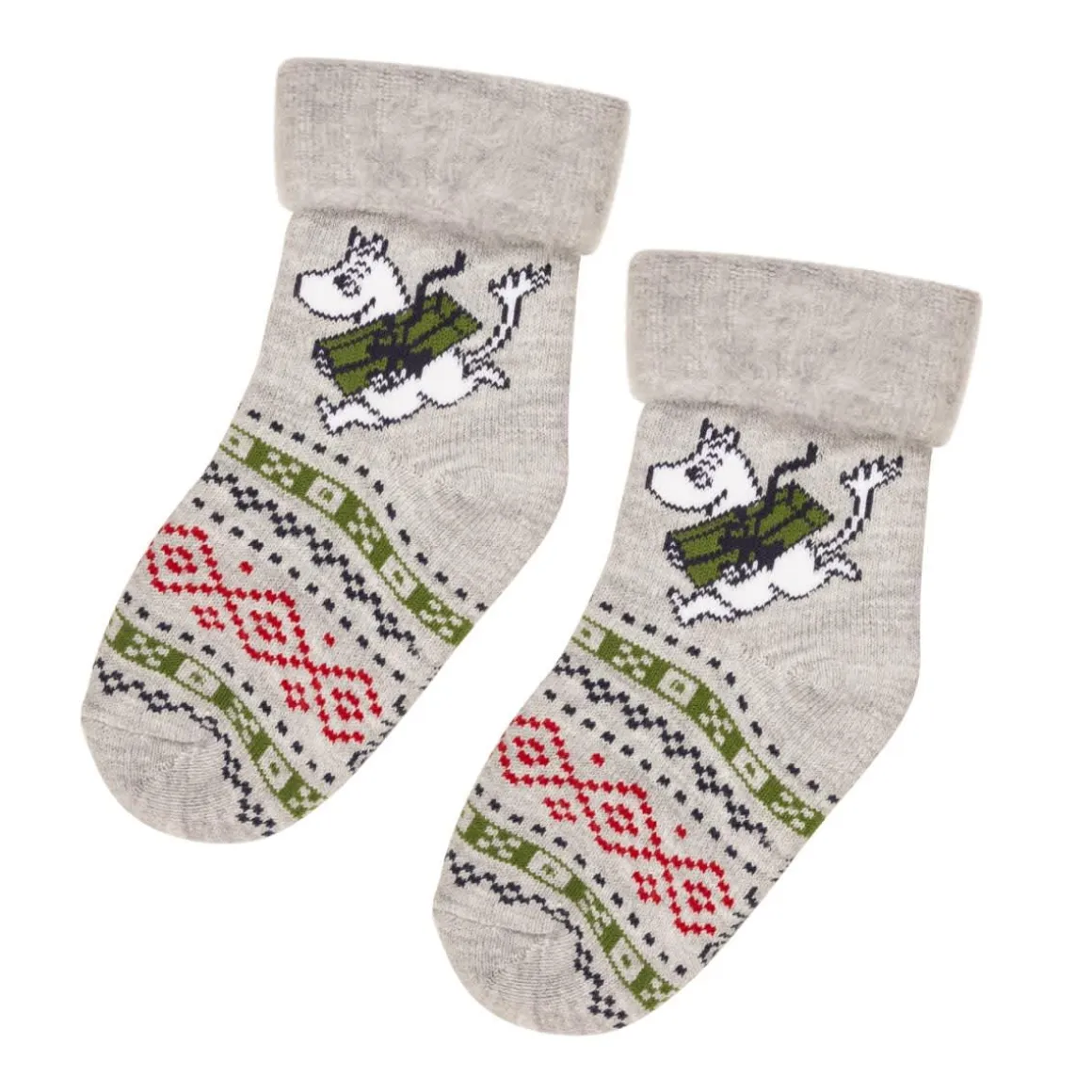 Muumipeikko-Pehmosukat Lasten Harmaa
