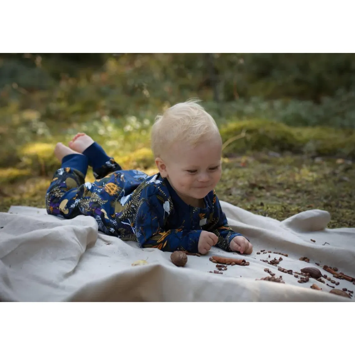 Orkidea-Pyjama Sininen