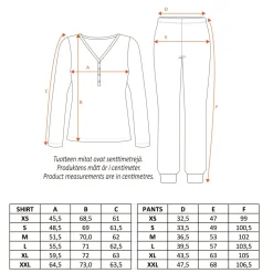 Talviyo-Pyjama Naisten Tummanpunainen