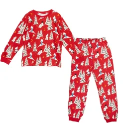 Talviyo-Pyjama Tummanpunainen