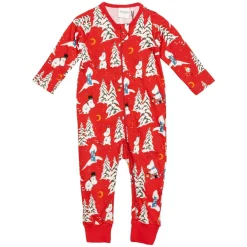 Talviyo-Pyjama Vauvalle Tummanpunainen