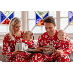 Talviyo-Pyjama Vauvalle Tummanpunainen